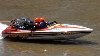 TOP GUN @ over 120mph - 2013 Southern 80 Water Ski Race - Super Class