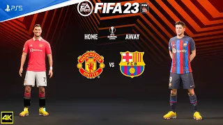 FIFA 23 - Manchester United Vs Barcelona - UEFA Europa League 2022/23 | PS5™ [4K ] Next Gen