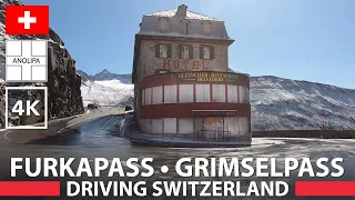 Driving in Switzerland 🚙 🇨🇭 FURKAPASS + GRIMSELPASS [Scenic drive tour] 4K