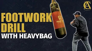 FOOTWORK DRILL WITH HEAVY BAG [ LEARN RANGE AND DISTANCE ]