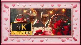 Valentine Day Frame on TV Screen [4K] [1 HOUR]