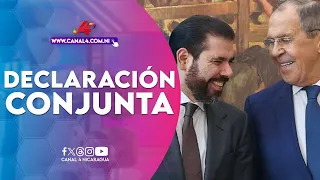 Rusia y Nicaragua firman declaración conjunta contra sanciones ilegales