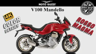 MOTO GUZZI V100 Mandello ROSSO MAGMA dettagli colorazione in 4K