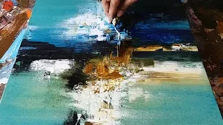 Abstract painting / Demonstration of Abstract painting in Acrylics / Palette knife