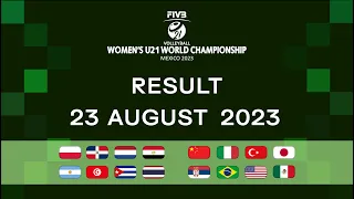 FIVB Volleyball Women's U21 World Championship 2023 | Second Round - Result 23 August 2023