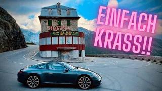 Die SCHÖNSTEN Alpenpässe 😱 FURKAPASS im PORSCHE 991 🤩