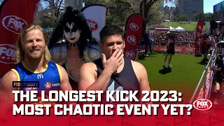Longest Kick 2023: Daniel Rich claims CHAOTIC victory as Fevola ends up in Yarra!? | Fox Footy