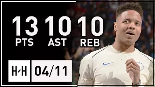 Markelle Fultz 1st Career Triple-Double Full Highlights 76ers vs Bucks (2018.04.11) - YOUNGEST EVER