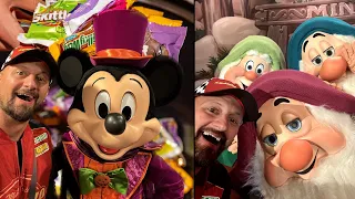 Trick-Or-Treating At Disney World's Magic Kingdom & Meeting 12 Characters! | MNSSHP 2023!