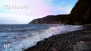 Gentle Ocean Waves on a Rocky Beach | Relaxing Sounds for Sleeping, Insomnia, Stress, Study