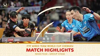 Japan vs Korea | Group | Stage 2 | ITTF Mixed Team World Cup 2023