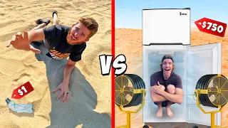 $1 VS $750 DESERT SURVIVAL FORTS *Budget Challenge*