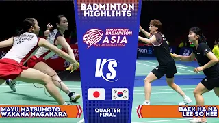 Matsumoto / Nagahara vs Baek / Lee Badminton Asia Championships 2024