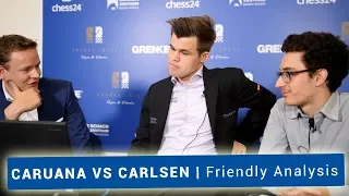 Fabiano Caruana and Magnus Carlsen | Friendly Analysis with Jan Gustafsson