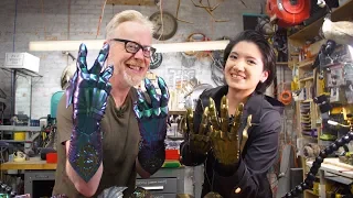 Adam Savage Wears Lumecluster's Phoenix Gauntlets!