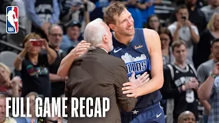 MAVERICKS vs SPURS | Dirk Nowitzki Registers A Double-Double In Final NBA Game | April 10, 2019