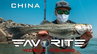 Как рыбачат и что едят в Китае? Ловля морского окуня во время отлива. Favorite World Fishing.