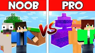 NOOB ÉS PRO SKYBLOCK ÉPITŐ KIHIVÁS A MINECRAFTBAN!