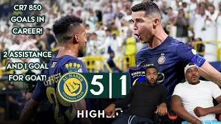 Al Hazem vs Al Nassr Highlights | CRISTIANO RONALDO 850th Career Goal (REACTION)