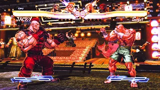 Jack X & Bryan vs Sagat & Dhalsim (Hardest)  - Street Fighter X Tekken