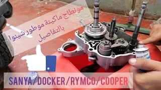 مونطاج ماكينة موطور شينوا بالتفاصيل للمبتدئين sanya docker rymco /Montage moteur China