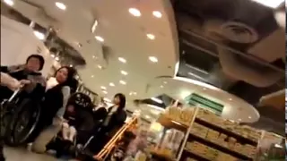 Earthquake felt on 7th floor of Tokyo Department Store - Japan - March 11, 2011
