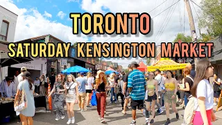 Toronto Walk in Kensington Market Downtown Walking Tour, Canada 4K