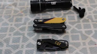 ASMR | CAT 3pc Multi Tool Knife and Flashlight Set | Realtime 4K Pro