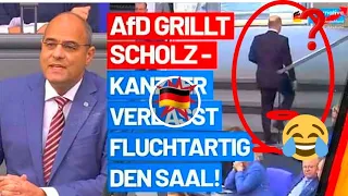 😂AfD grillt Scholz- Kanzler VERLÄSST fluchtartig den Saal! ... HAUSHALTSKRISE:"Rücktrittserklärung!"