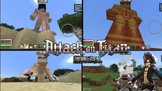 Minecraft Attack on titan mod/Addon for mcpe 1.19+||Attack on titan Mod for mcpe |