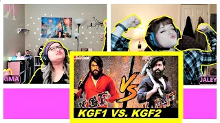 KGF1 Vs. KGF2 Trailer REACTION!| Yash| Sanjay Dutt| Raveena Tandon #yash #kgf
