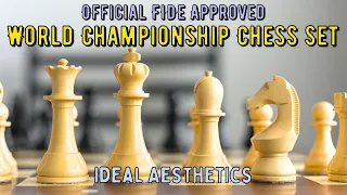 Official FIDE Approved - World Championship Chess Set and Board - Ideal Chess Set Aesthetics