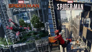 Spider-Man Far From Home Ending Swing Scene (Recreation in Spider-Man PS4) 4K