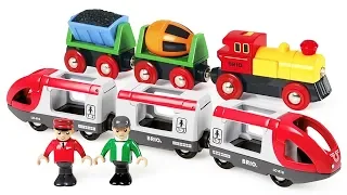 Развивающие видео про поезда Брио (BRIO) — Паровозики, вагончики и лучшие игрушки для малышей