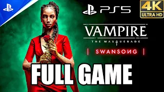 Vampire: The Masquerade Swansong | Full Game Gameplay Playthrough [PS5 4K]