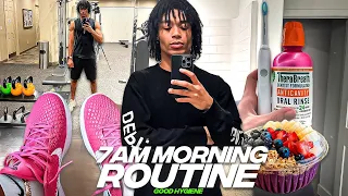 7AM MORNING ROUTINE | Healthy & Productive Habits, Good Hygiene, Self Care, Workout, Hoop Session