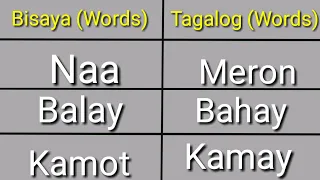 Bisaya to Tagalog Word Translation