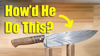 Forging a Feather Damascus Chef's Knife