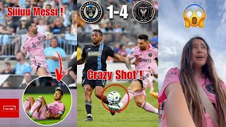 The crazy reaction of Inter miami fans when Messi scored goals beat Philadelphia Union 1-4