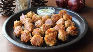 Sausage Cheese Balls - Cheesy Sausage Biscuit Balls Recipe - Party Food