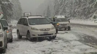 US 2 closed over Stevens Pass due to downed trees, power lines