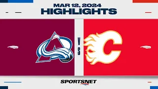 NHL Highlights | Avalanche vs. Flames - March 12, 2024