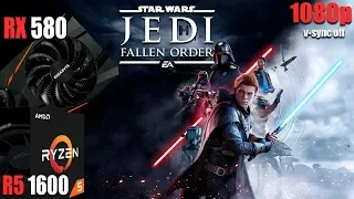 Star Wars Jedi: Fallen Order | RX 580 8 GB + R5 1600 | Epic vs High vs Custom (1080p)