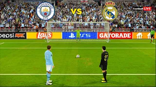 Manchester City vs Real Madrid - Penalty Shootout | UEFA Champions League 23/24 UCL | PES Gameplay