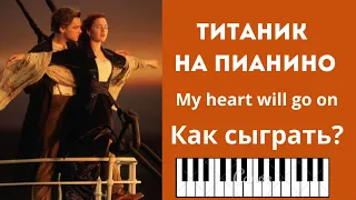 Красивая мелодия на пианино для начинающих! РАЗБОР. Титаник лёгкая версия