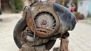 piaggio vespa scooter engine full restoration | scooter engine restoration