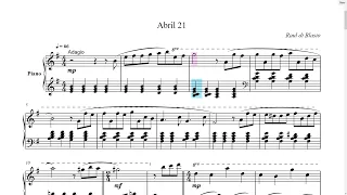 Raul di blasio - Abril 21 (Sync Score + sheet music）