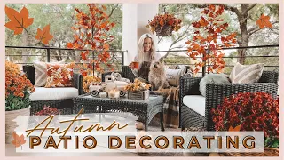 🍂COZY FALL DECORATE WITH ME | FALL PATIO MAKEOVER | OUTDOOR FALL DECORATING IDEAS