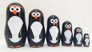 NEW Toy PENGUINS Stacking Nesting Doll Opening!