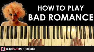 HOW TO PLAY - Lady Gaga - Bad Romance (Piano Tutorial Lesson)